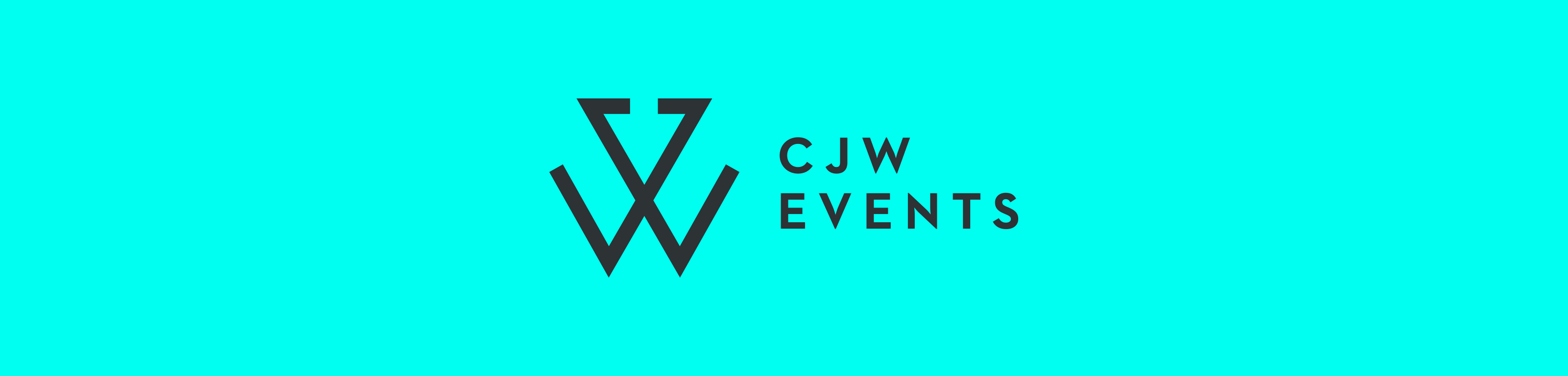 CJW Events logo animatie met twee verschillende kleuren