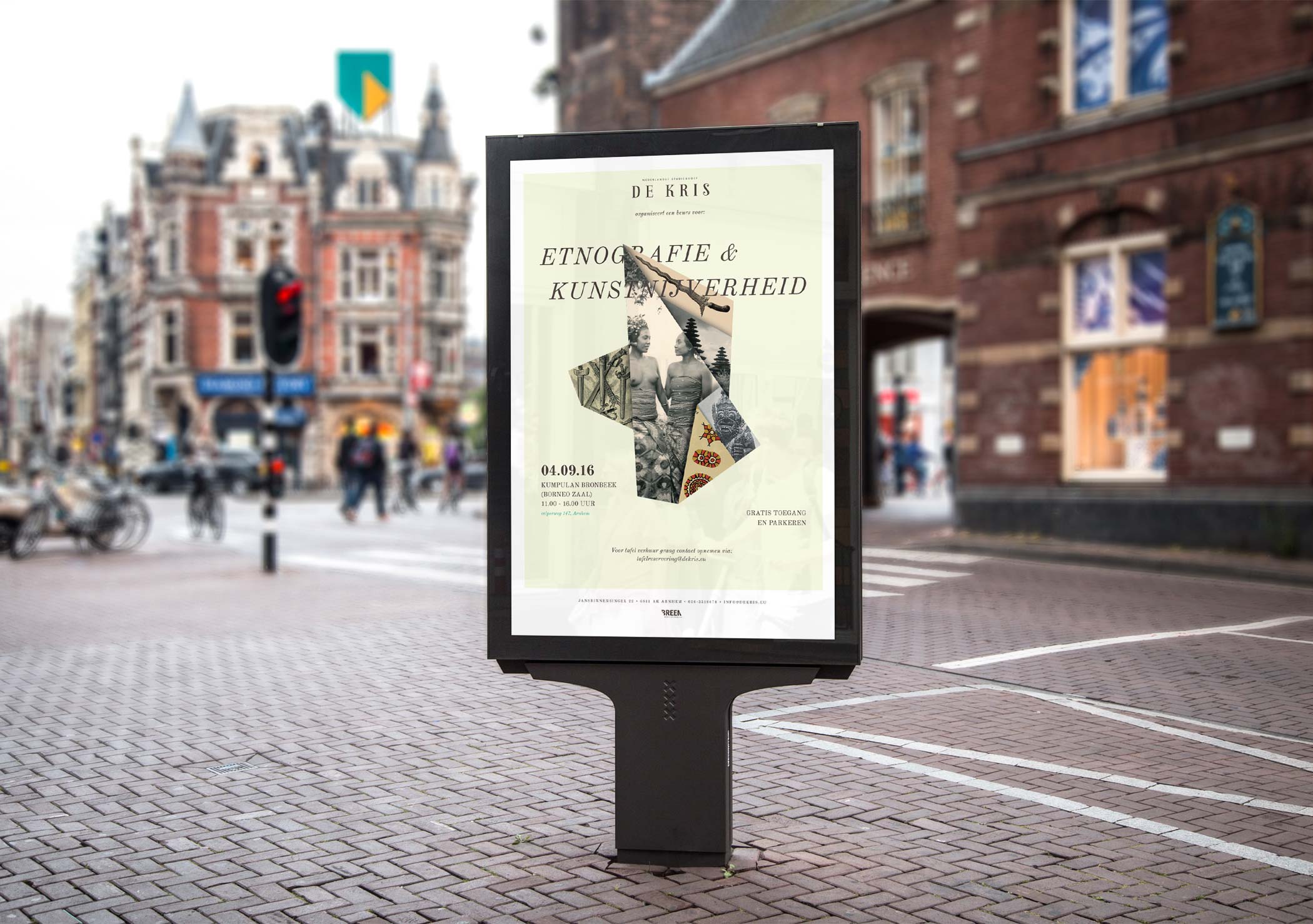 foto van affiche Etnografie en Kunstnijverheid voor Nederlandse studiegroep De Kris